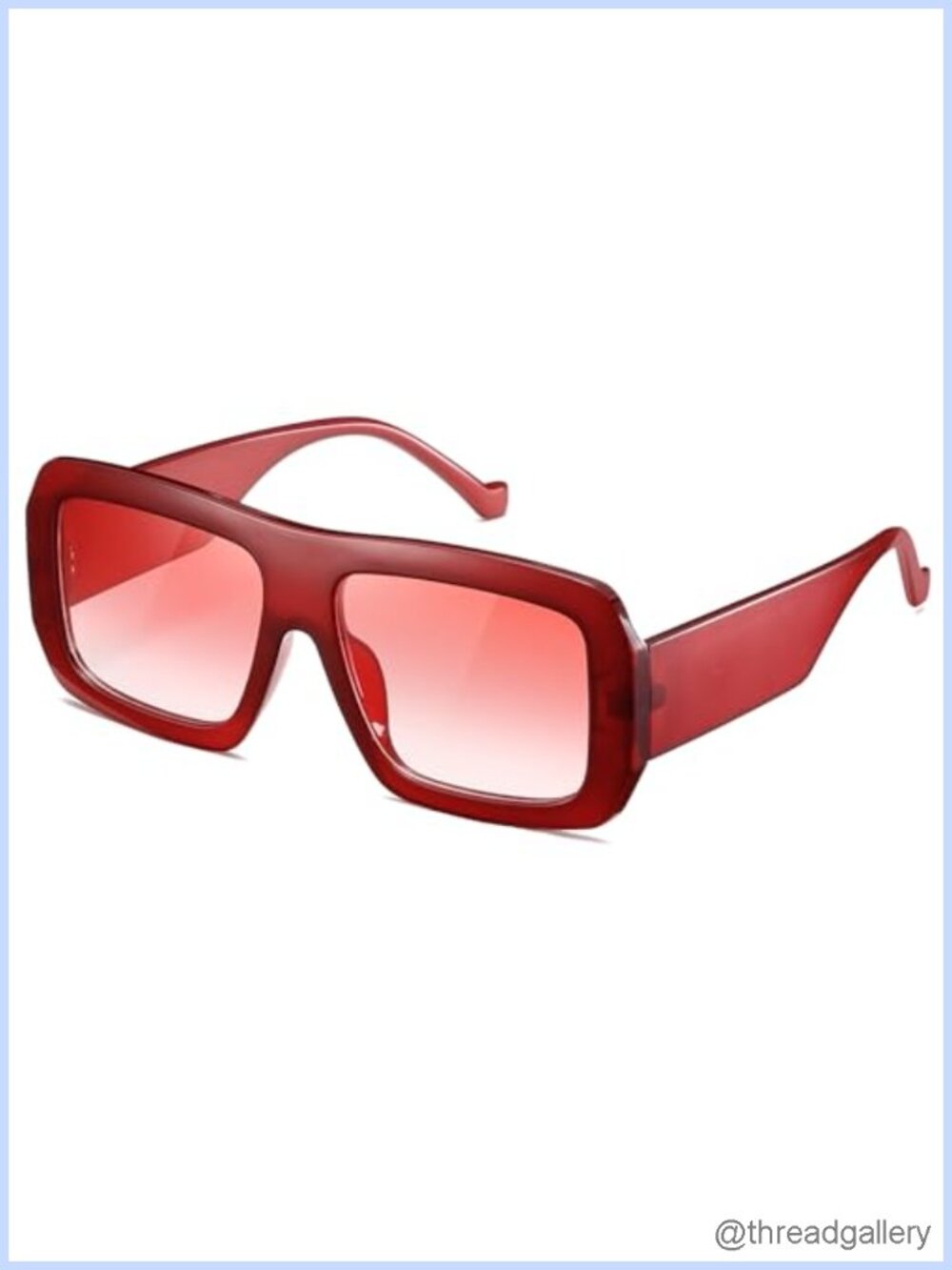 Oversized Square Retro Sunglasses UV400 Metal Frame Full Protection